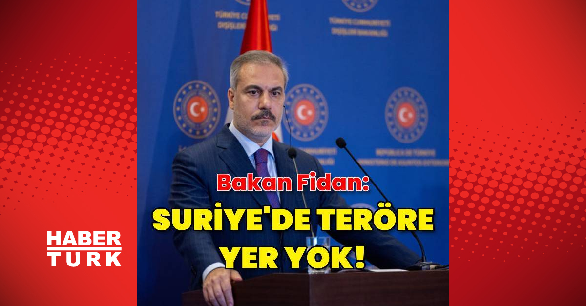 Bakan Fidan Suriyeli mevkidaşı ile basın toplantısı düzenledi